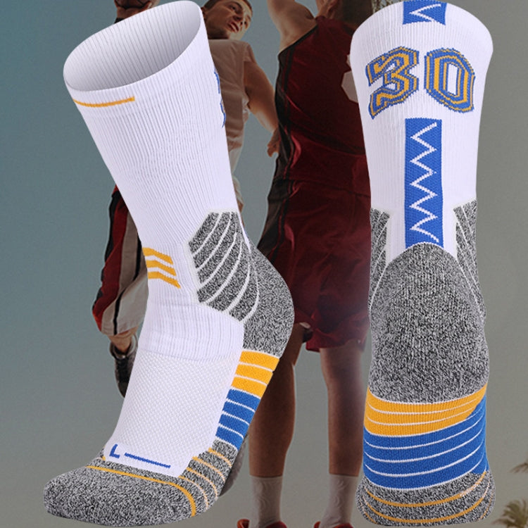 Men Terry Non-Slip Mid-Tube Sports Socks Basketball Socks