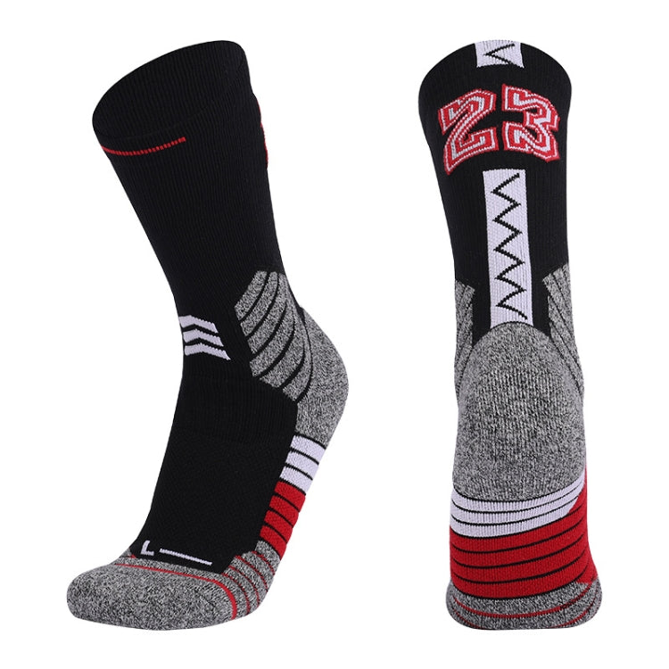 Men Terry Non-Slip Mid-Tube Sports Socks Basketball Socks