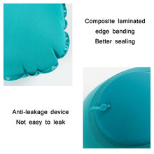 Load image into Gallery viewer, Travel Inflatable Press U-Shaped Neck Guard Pillow, Flocked U009-01（Peacock Green ）, Flocked U009-03（Light Gray）, Flocked U009-04（Medium Blue）, Flocked U009-02（Rose Red）, Flocked U009-05（Dark Blue）, Flocked U009-060（Sky Blue）, Flocked U009-070（Orange） ...