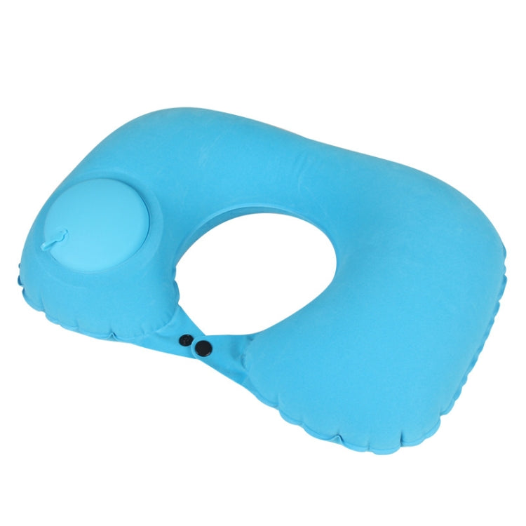Travel Inflatable Press U-Shaped Neck Guard Pillow, Flocked U009-01（Peacock Green ）, Flocked U009-03（Light Gray）, Flocked U009-04（Medium Blue）, Flocked U009-02（Rose Red）, Flocked U009-05（Dark Blue）, Flocked U009-060（Sky Blue）, Flocked U009-070（Orange） ...
