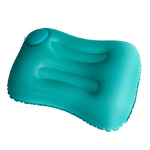 Load image into Gallery viewer, Travel Inflatable Press U-Shaped Neck Guard Pillow, Flocked U009-01（Peacock Green ）, Flocked U009-03（Light Gray）, Flocked U009-04（Medium Blue）, Flocked U009-02（Rose Red）, Flocked U009-05（Dark Blue）, Flocked U009-060（Sky Blue）, Flocked U009-070（Orange） ...
