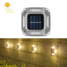 Load image into Gallery viewer, 8 LED Solar Wall Lamp Outdoor Stainless Steel Buried Light, White Light, Warm Light, Colorful Light