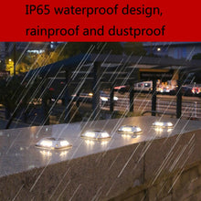 Load image into Gallery viewer, 8 LED Solar Wall Lamp Outdoor Stainless Steel Buried Light, White Light, Warm Light, Colorful Light