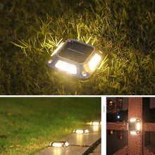 Load image into Gallery viewer, 8 LED Solar Wall Lamp Outdoor Stainless Steel Buried Light, White Light, Warm Light, Colorful Light