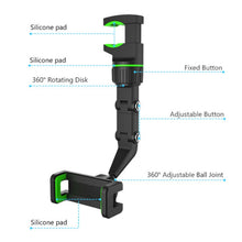 Load image into Gallery viewer, Multifunctional Vehicle-mounted Video Shooting Rearview Mirror Bracket, Green, Grey