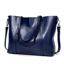 Load image into Gallery viewer, 888-G9 Oil Wax Leather All-Match Fashion Handbag, Wine Red, Khaki, Green, Navy Blue, Black, Dark Grey, Deep Purple, Pink