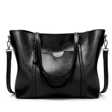 Load image into Gallery viewer, 888-G9 Oil Wax Leather All-Match Fashion Handbag, Wine Red, Khaki, Green, Navy Blue, Black, Dark Grey, Deep Purple, Pink