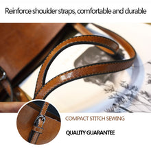 Load image into Gallery viewer, 888-G9 Oil Wax Leather All-Match Fashion Handbag, Wine Red, Khaki, Green, Navy Blue, Black, Dark Grey, Deep Purple, Pink