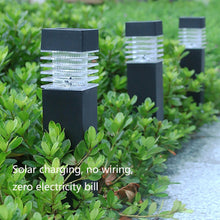 Load image into Gallery viewer, Solar Waterproof Outdoor Landscape Square Column Lawn Light, White Light, Yellow Light, Color Light