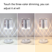 Load image into Gallery viewer, USB Charging Touch Diamond Crystal Table Lamp, USB Charging(Tri-tone Light), USB Charging(RGB with Remote Control 16 Color)