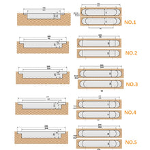 Load image into Gallery viewer, Three-Dimensional Adjustable Cross Hinge Folding Door Concealed Hinge, No. 1 Sand Silver 40kg, No. 2 Sand Silver 60kg, No. 3 Sand Silver 80kg, No. 4 Sand Silver 80kg, No. 5 Sand Silver 120kg, No. 1 Dumb Black 40kg, No. 2 Dumb Black 60kg                ...