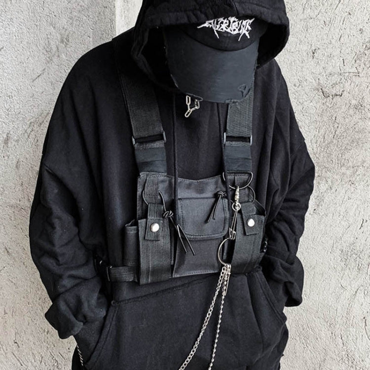 Hip-Hop Functional Chest Bag Vest Trendy Backpack
