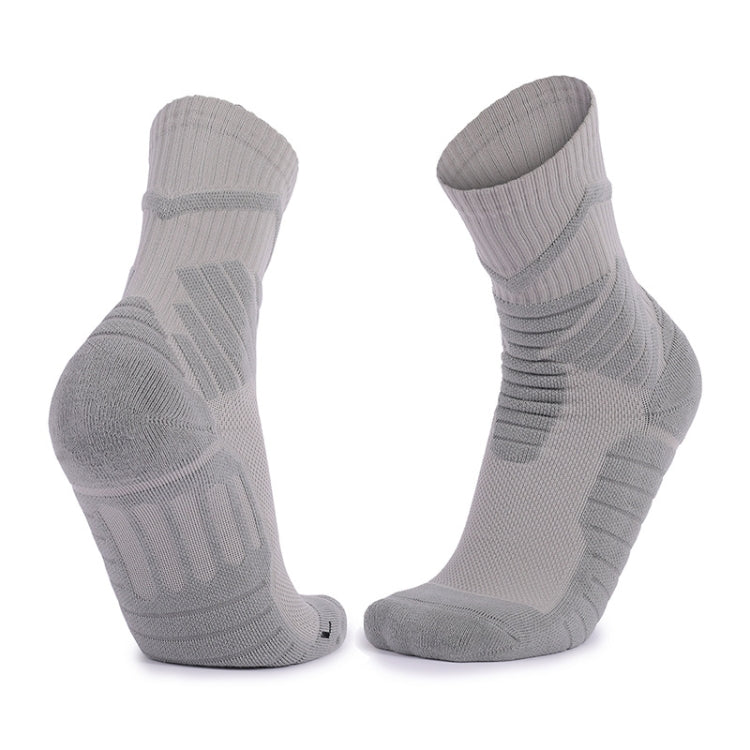 Men Basketball Socks Shock Absorption Mid-Tube Sports Socks