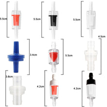 Load image into Gallery viewer, 20 PCS Fish Tank Oxygen Pump Trachea Check Valve, 4mm (Red), 4mm (Black), 4mm (White), 4mm (Blue), 8mm (Red), 10mm (White), 12mm (White), 4mm (White Red), 4mm (White Black)