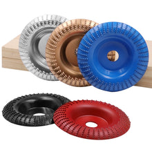 Load image into Gallery viewer, Woodworking Sanding Plastic Stab Discs Hard Round Grinding Wheels For Angle Grinders, 100mm Rose Gold Curved, 100mm Black Curved, 100mm Wine Red Curved, 100mm Orange Curved, 100mm Silver Curved, 100mm Red Curved, 100mm Blue Curved, 100mm Golden Curved ...