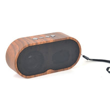 Load image into Gallery viewer, F3 Retro Wood-Grain Mini Bluetooth Speaker Support TF Card, Dark Grain, Shallow Grain