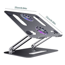 Load image into Gallery viewer, BONERUY P43F Aluminum Alloy Folding Computer Stand Notebook Cooling Stand, Silver, Grey, Silver with Type-C Cable, Gray with Type-C Cable