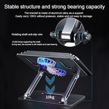 Load image into Gallery viewer, BONERUY P43F Aluminum Alloy Folding Computer Stand Notebook Cooling Stand, Silver, Grey, Silver with Type-C Cable, Gray with Type-C Cable