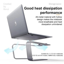 Load image into Gallery viewer, BONERUY P49 Aluminium Alloy Heat-Dissipating Notebook Holder Storage Heightened Holder