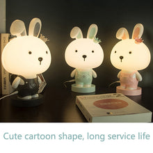 Load image into Gallery viewer, 3W Cartoon Crown Pet USB Touch Control Night Light, Rabbit Pink, Rabbit Gray, Rabbit Light Blue, Bear Pink, Bear Gray, Bear Coffee, Cow Pink, Cow Coffee, Cow Green, Tiger Pink, Tiger Coffee, Tiger Green