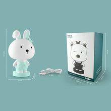 Load image into Gallery viewer, 3W Cartoon Crown Pet USB Touch Control Night Light, Rabbit Pink, Rabbit Gray, Rabbit Light Blue, Bear Pink, Bear Gray, Bear Coffee, Cow Pink, Cow Coffee, Cow Green, Tiger Pink, Tiger Coffee, Tiger Green