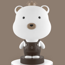 Load image into Gallery viewer, 3W Cartoon Crown Pet USB Touch Control Night Light, Rabbit Pink, Rabbit Gray, Rabbit Light Blue, Bear Pink, Bear Gray, Bear Coffee, Cow Pink, Cow Coffee, Cow Green, Tiger Pink, Tiger Coffee, Tiger Green