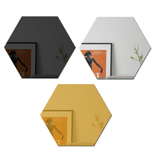 Load image into Gallery viewer, Ym300 16 PCS / Set Home Personal Wall Stickers DIY Acrylic Wall Decorative Mirror, Hexagon Black, Hexagon Silver, Hexagon Gold, Quartet Black, Quartet Silver, Quartet Gold, Triangle Black, Triangle Silver, Triangle Gold