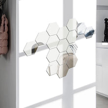 Load image into Gallery viewer, Ym300 16 PCS / Set Home Personal Wall Stickers DIY Acrylic Wall Decorative Mirror, Hexagon Black, Hexagon Silver, Hexagon Gold, Quartet Black, Quartet Silver, Quartet Gold, Triangle Black, Triangle Silver, Triangle Gold