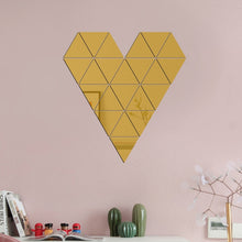 Load image into Gallery viewer, Ym300 16 PCS / Set Home Personal Wall Stickers DIY Acrylic Wall Decorative Mirror, Hexagon Black, Hexagon Silver, Hexagon Gold, Quartet Black, Quartet Silver, Quartet Gold, Triangle Black, Triangle Silver, Triangle Gold