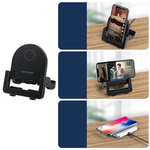 Load image into Gallery viewer, KH-18 15W Vertical Wireless Fast Charger with Phone Holder, Black, White