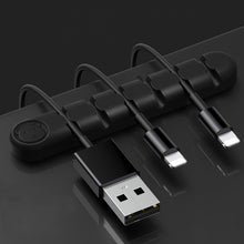 Load image into Gallery viewer, 6 Holes Bear Silicone Desktop Data Cable Organizing And Fixing Device, 6 Holes