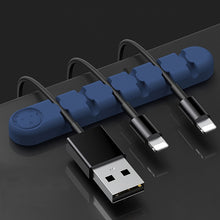 Load image into Gallery viewer, 6 Holes Bear Silicone Desktop Data Cable Organizing And Fixing Device, 6 Holes