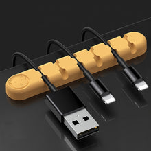 Load image into Gallery viewer, 6 Holes Bear Silicone Desktop Data Cable Organizing And Fixing Device, 6 Holes