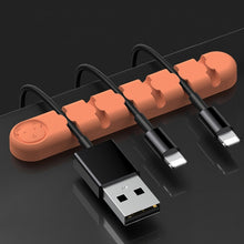 Load image into Gallery viewer, 6 Holes Bear Silicone Desktop Data Cable Organizing And Fixing Device, 6 Holes