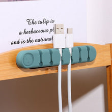 Load image into Gallery viewer, 6 Holes Bear Silicone Desktop Data Cable Organizing And Fixing Device, 6 Holes