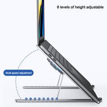 Load image into Gallery viewer, BONERUY P11F Notebook Cooling Bracket Fan Aluminum Alloy Radiator, Grey, Silver, Gray with Type-C Cable, Silver with Type-C Cable