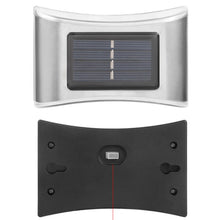 Load image into Gallery viewer, 6 LED Solar Outdoor Garden Stainless Steel Wall Lamp, White Light, Warm Light, Color Light