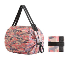 Load image into Gallery viewer, Shopping Bag Foldable Travel Shoulder Portable Bag, Navy, Pink Colorful, Black Leopard, Rhombus Pattern, Big Flower Pattern
