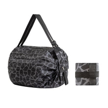 Load image into Gallery viewer, Shopping Bag Foldable Travel Shoulder Portable Bag, Navy, Pink Colorful, Black Leopard, Rhombus Pattern, Big Flower Pattern