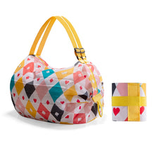 Load image into Gallery viewer, Shopping Bag Foldable Travel Shoulder Portable Bag, Navy, Pink Colorful, Black Leopard, Rhombus Pattern, Big Flower Pattern