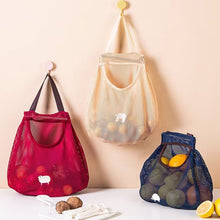 Load image into Gallery viewer, yq007 Kitchen Multi-Function Wall Hanging Fruits And Vegetables Storage Bags Portable Hollow Mesh Bag, Orange Yellow, Rose Red, Blue