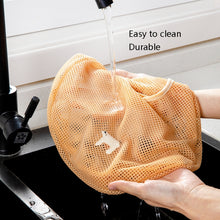 Load image into Gallery viewer, yq007 Kitchen Multi-Function Wall Hanging Fruits And Vegetables Storage Bags Portable Hollow Mesh Bag, Orange Yellow, Rose Red, Blue