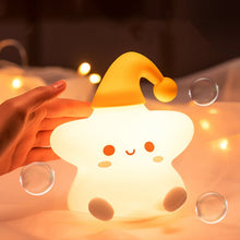 Load image into Gallery viewer, Silicone Star Colorful Bedside Night Light, Spec:, Touch Sensor, Remote Control