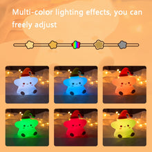 Load image into Gallery viewer, Silicone Star Colorful Bedside Night Light, Spec:, Touch Sensor, Remote Control