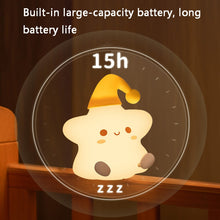 Load image into Gallery viewer, Silicone Star Colorful Bedside Night Light, Spec:, Touch Sensor, Remote Control