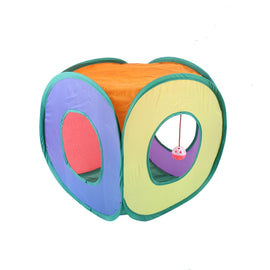 B18210 Square Cat Tunnel Can Storage Folding Cat Channel
