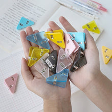 Load image into Gallery viewer, 14 PCS Student Test Paper Storage Triangle Book Edge Clip, Transparent White, Transparent Black, Transparent Blue, Transparent Yellow, Transparent Red, Transparent Pink, Solid Pink, Solid Blue, Solid yellow / triplayer, Solid Black