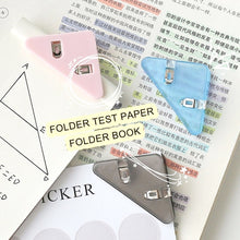 Load image into Gallery viewer, 14 PCS Student Test Paper Storage Triangle Book Edge Clip, Transparent White, Transparent Black, Transparent Blue, Transparent Yellow, Transparent Red, Transparent Pink, Solid Pink, Solid Blue, Solid yellow / triplayer, Solid Black