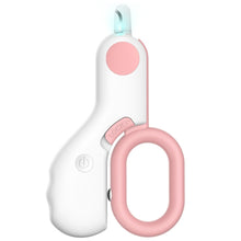 Load image into Gallery viewer, Pet Nail Clippers With LED Blood Line Light, Blue, Pink