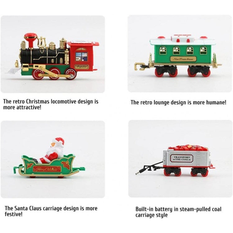 Electric Christmas Train Tree Decoration Rail Car Model